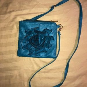 Blue over the shoulder purse